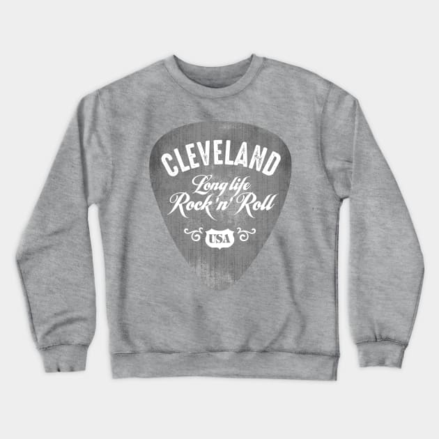 Cleveland Long Life Rock And Roll USA Crewneck Sweatshirt by Designkix